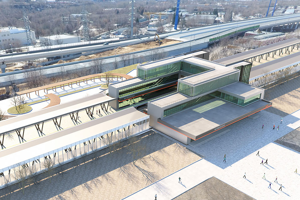На остановочном пункте Матвеевская построят две новые платформы и современный надземный пешеходный переход