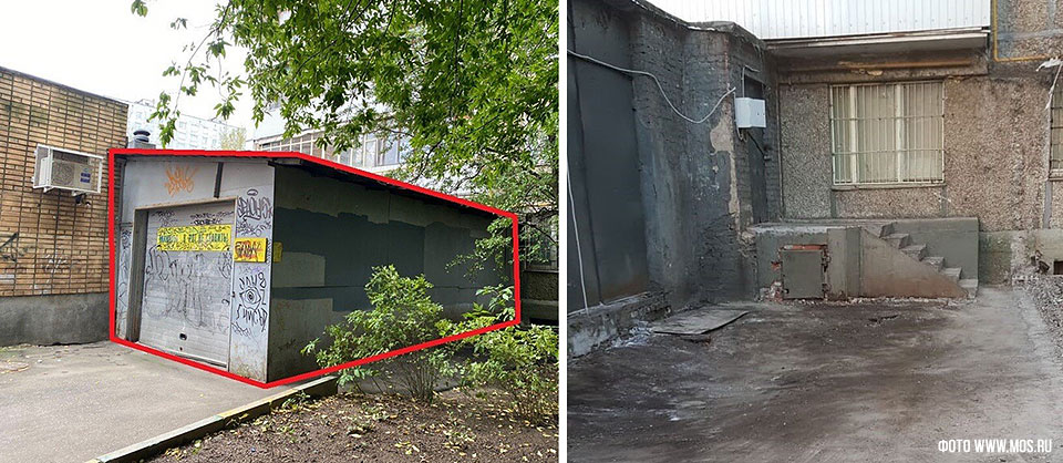 В районе Очаково-Матвеевское демонтирован незаконно возведенный склад