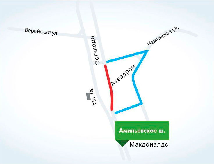 Весь май Аминьевское шоссе будет ехать через Матвеевское