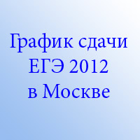 График сдачи единого государственного экзамена (ЕГЭ) в 2012 году в Москве
