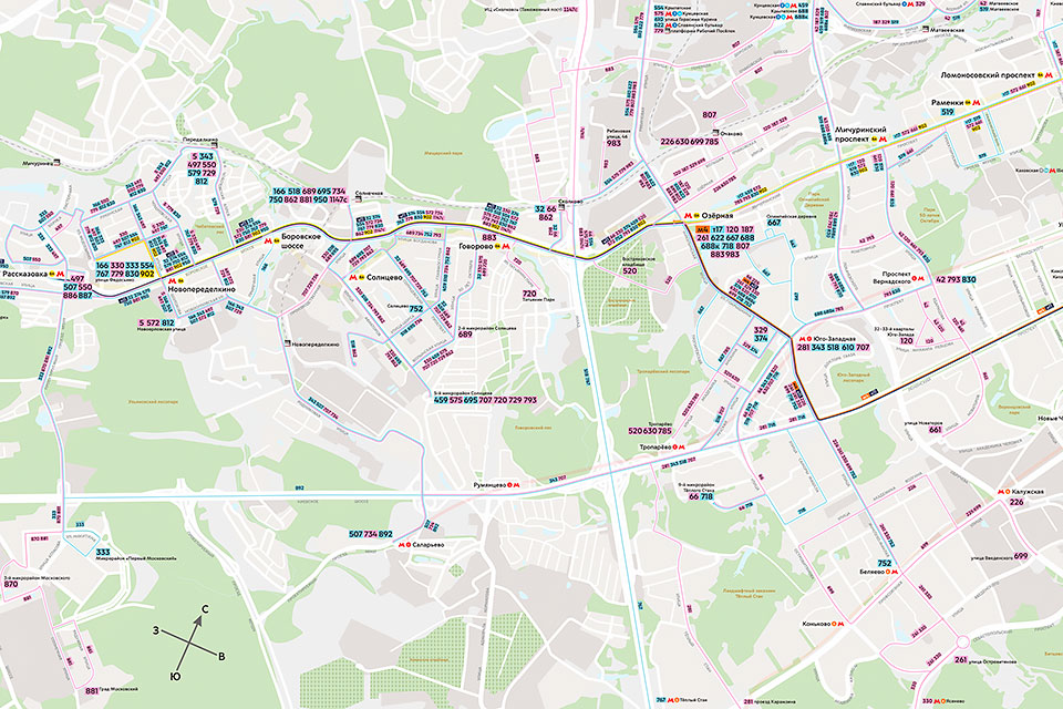 Изменение маршрутов автобусов следующих через район Очаково-Матвеевское