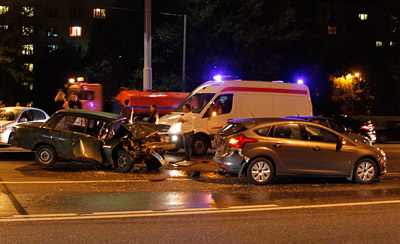 Очередная авария на Аминьевском шоссе