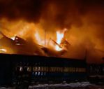 Пожар на складе поддонов на Рябиновой улице