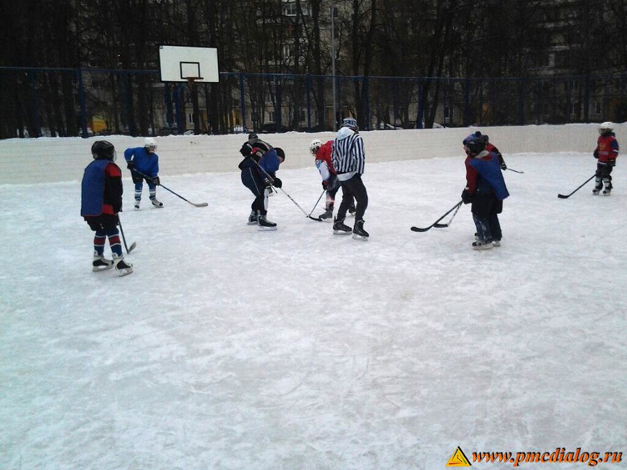8 января 2015 года состоялись районные соревнования по хоккею с шайбой на дворовом катке по адресу: ул. Нежинская, д. 13.