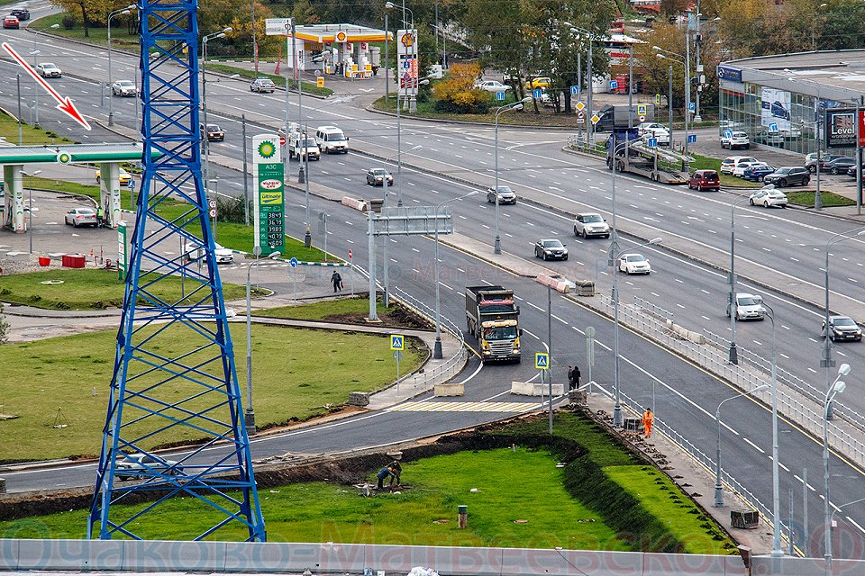 Изменение движения на Аминьевском шоссе в районе Очаково-Матвеевское