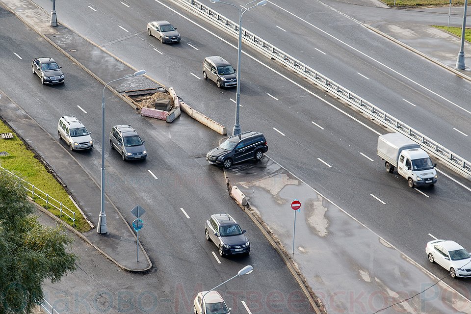 Изменение движения на Аминьевском шоссе в районе Очаково-Матвеевское