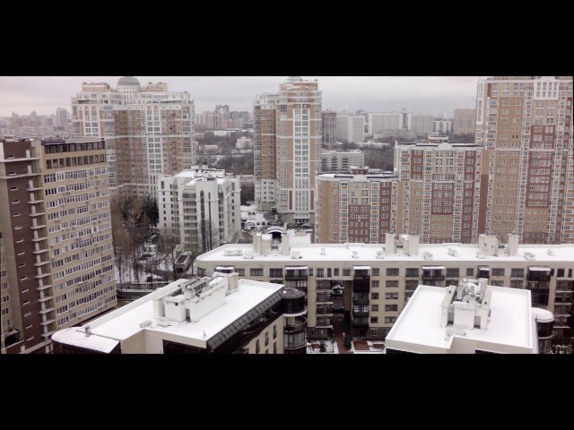 Матвеевское в снегу. Видео с высоты птичьего полета