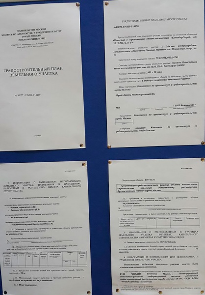 Отчёт о проведении публичных слушаний по вопросам ГПЗУ на улице Нежинской вл. 15 в районе Очаково-Матвеевское